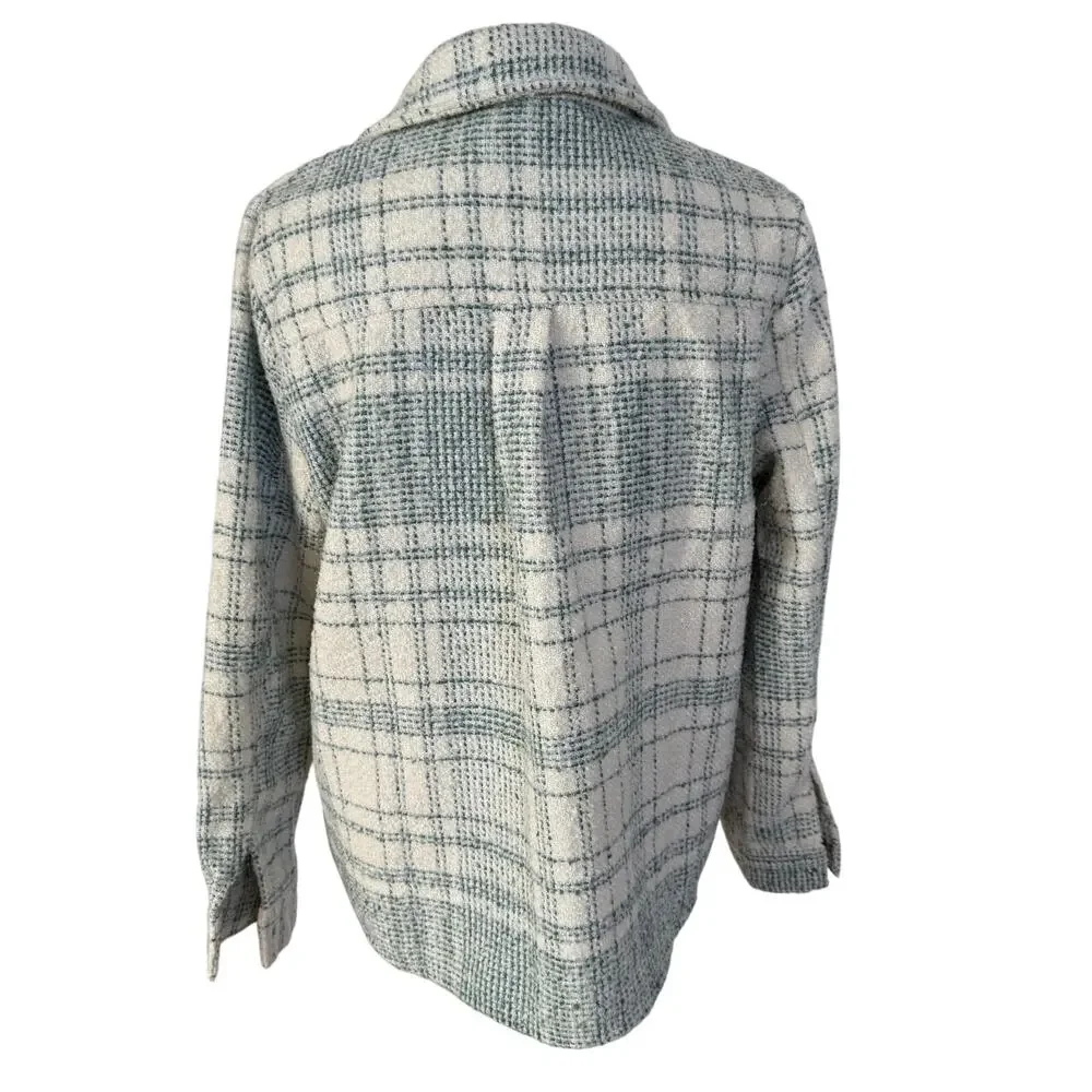 Blue B Shacket Jacket Women's Size L Large Green Plaid